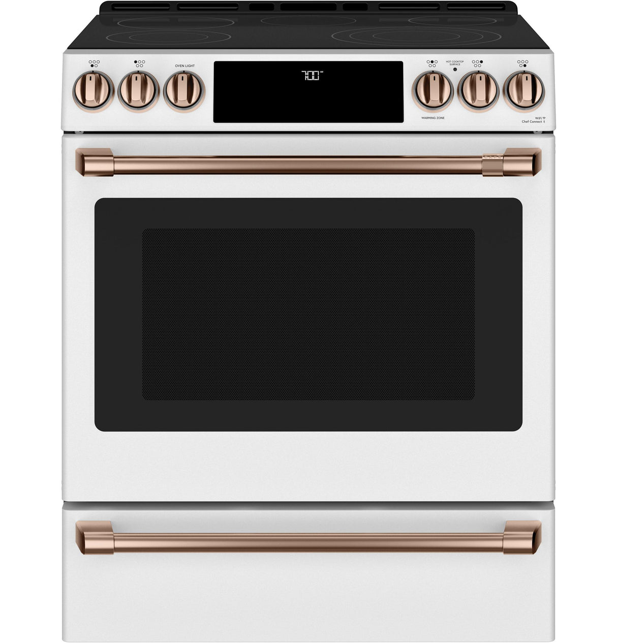 Café™ Front Control Electric Knobs and Handles - Brushed Copper