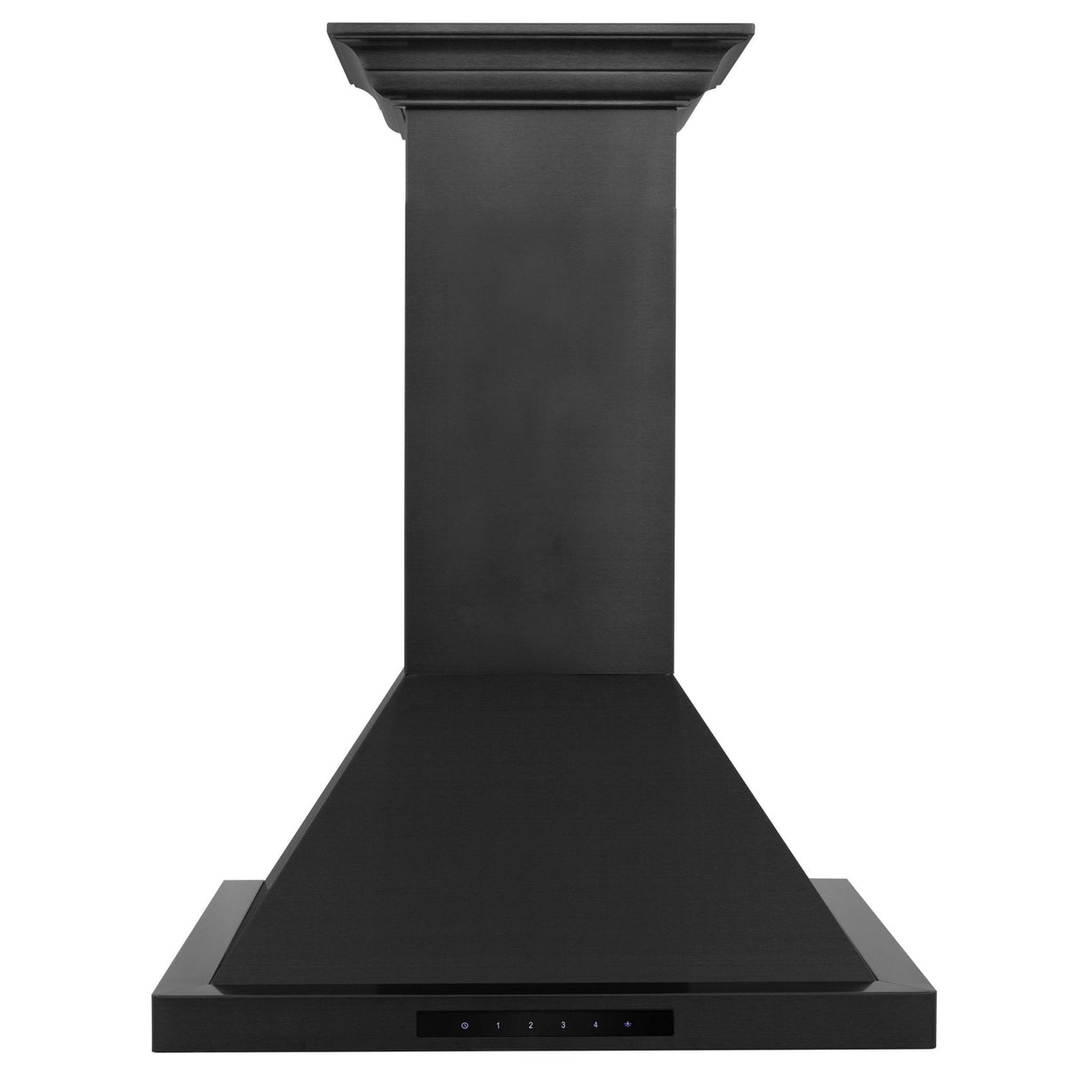 ZLINE Convertible Vent Wall Mount Range Hood in Black Stainless Steel with Crown Molding (BSKBNCRN)