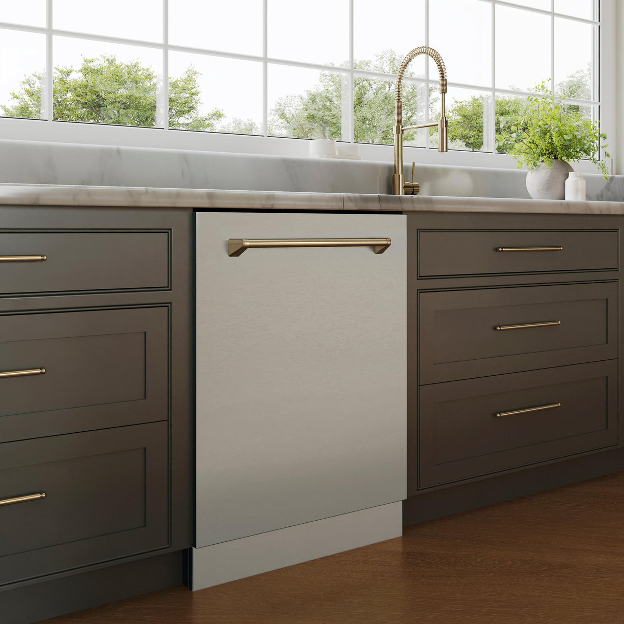 ZLINE Sierra Kitchen Faucet in Champagne Bronze (SRA-KF-CB)