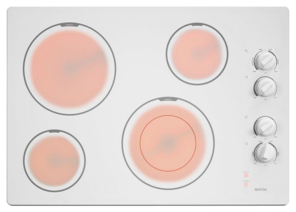 30-inch Wide Electric Cooktop with Speed Heat Element