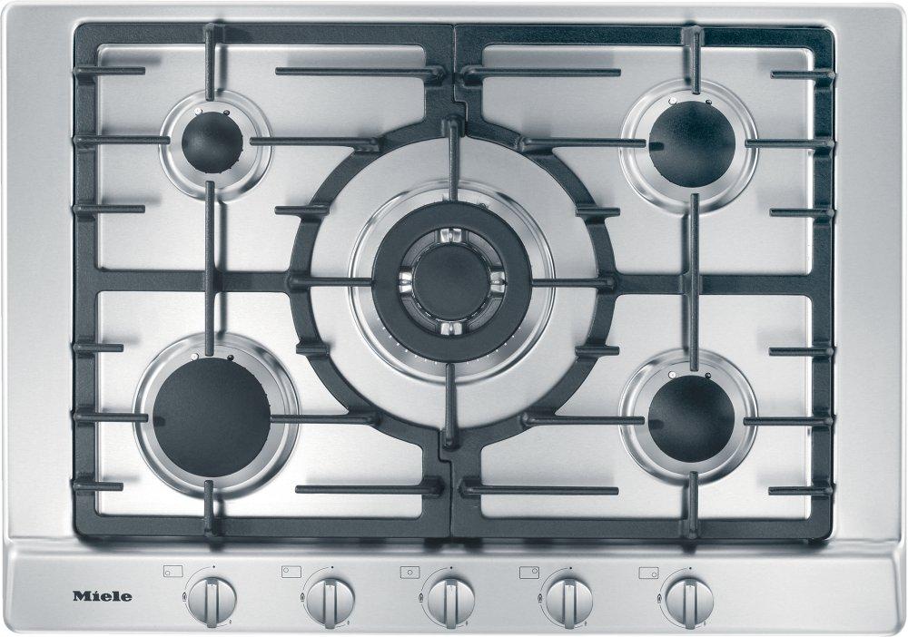 KM 2032 G Stainless steel - Gas cooktop with 5 burners for particularly versatile cooking convenience.