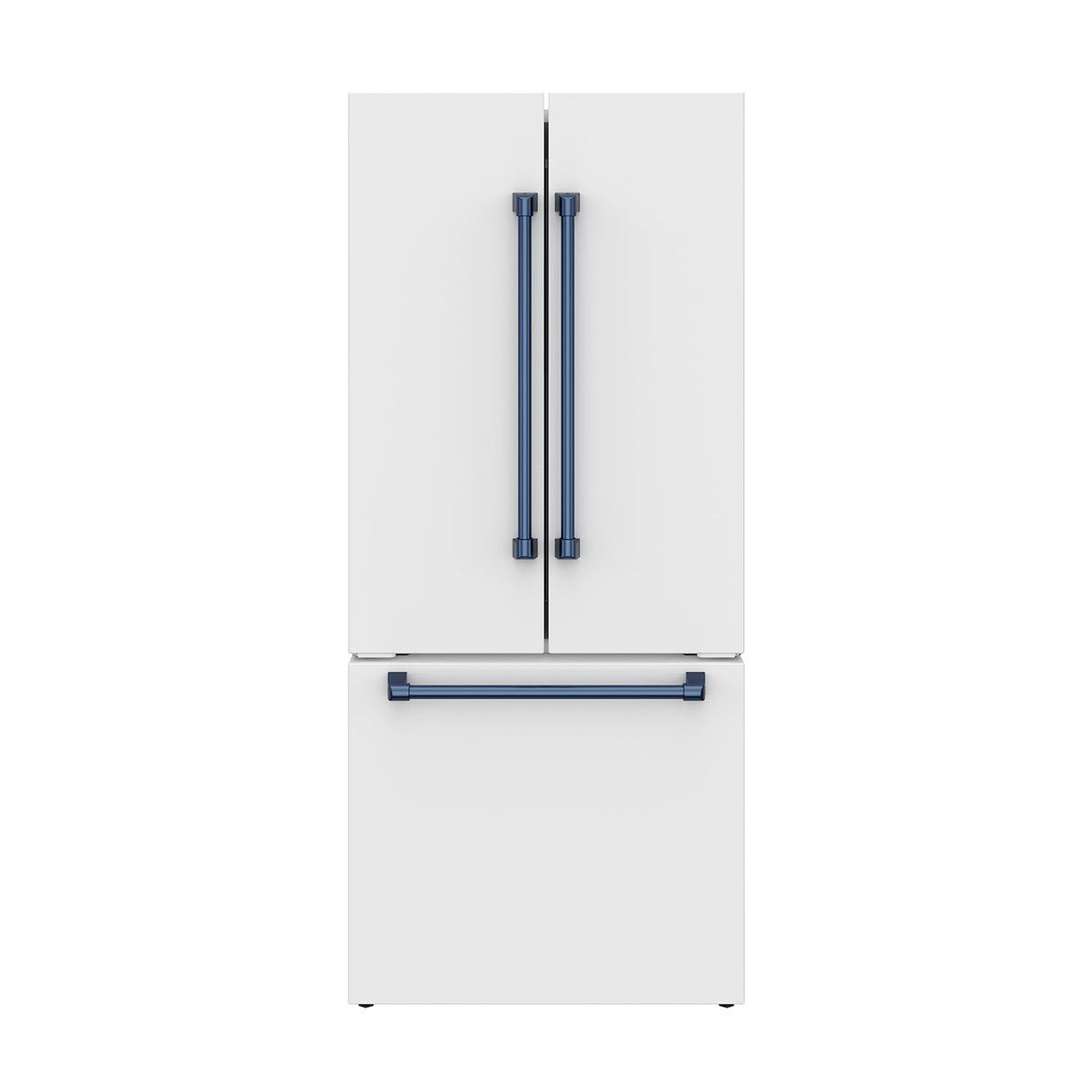 30 Inch French Door Counter Depth Refrigerator With Ice Maker - White/blue Gordon Ramsay Series