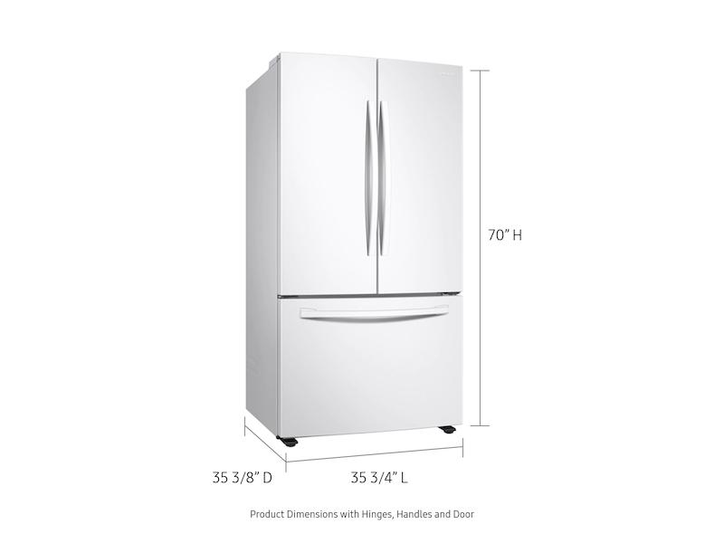 28 cu. ft. Large Capacity 3-Door French Door Refrigerator in White