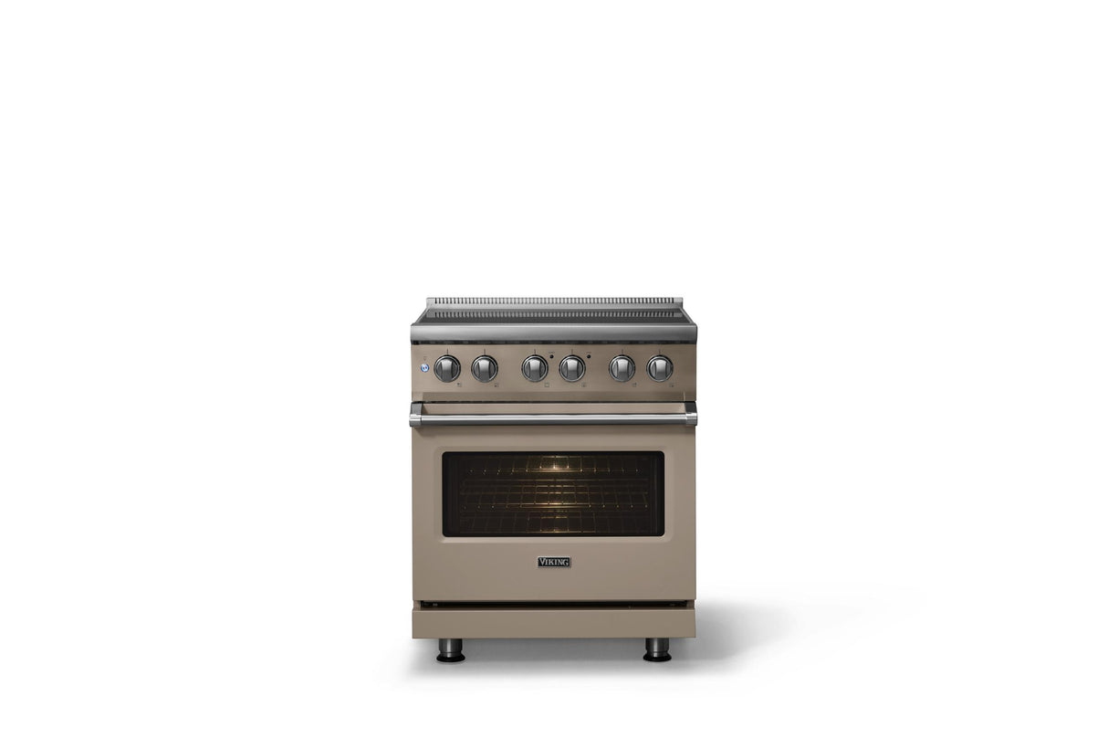 30"W. Induction Range (Finish: Nantucket, Trim: Polished Chrome)