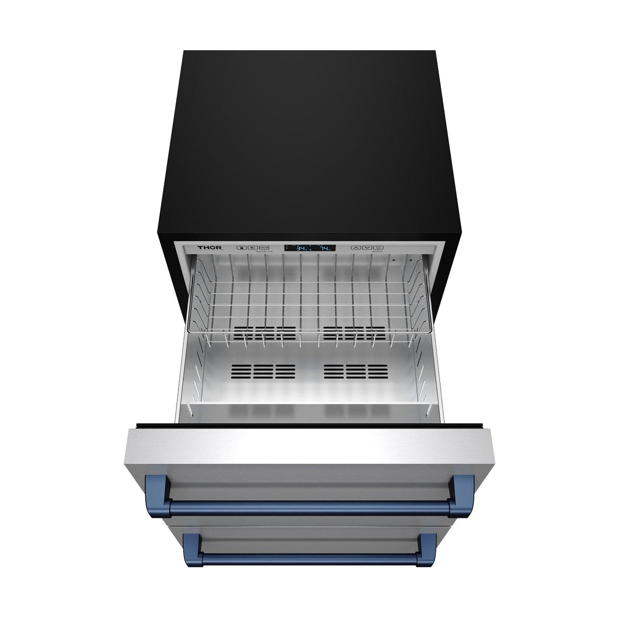 24 Inch Undercounter Built-in or Freestanding Drawer Refrigerator - Stainless Steel/blue Gordon Ramsay Series
