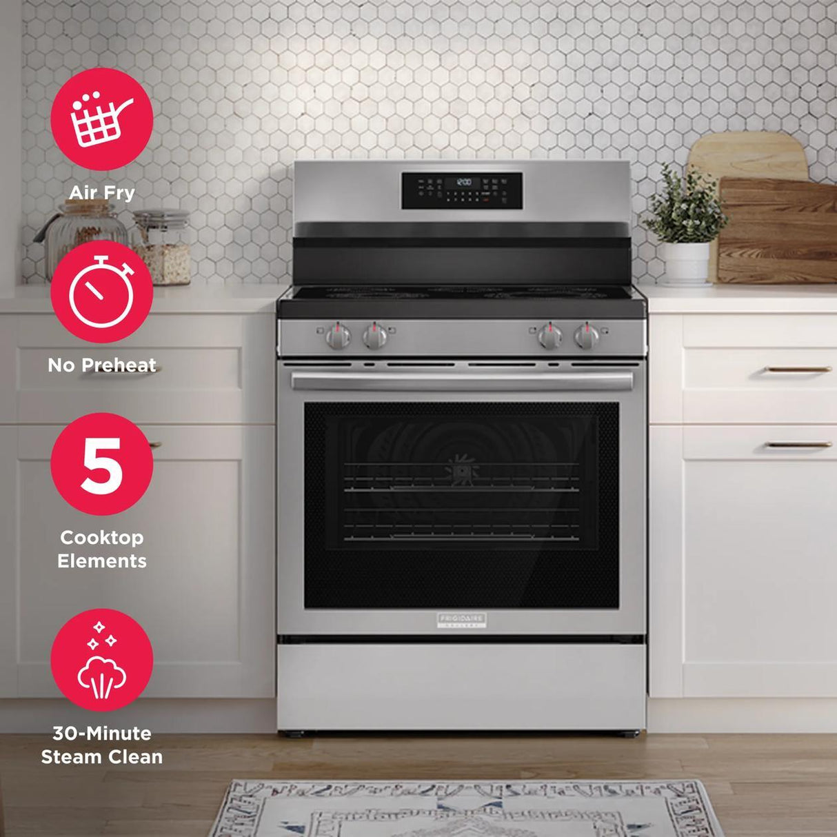 30" Rear Control Electric Range with Air Fry