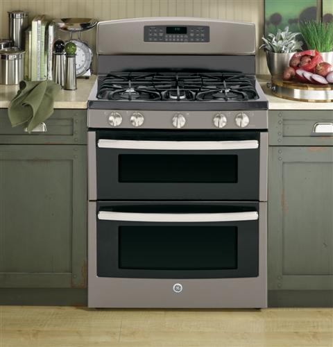 GE® 30" Free-Standing Gas Double Oven Range