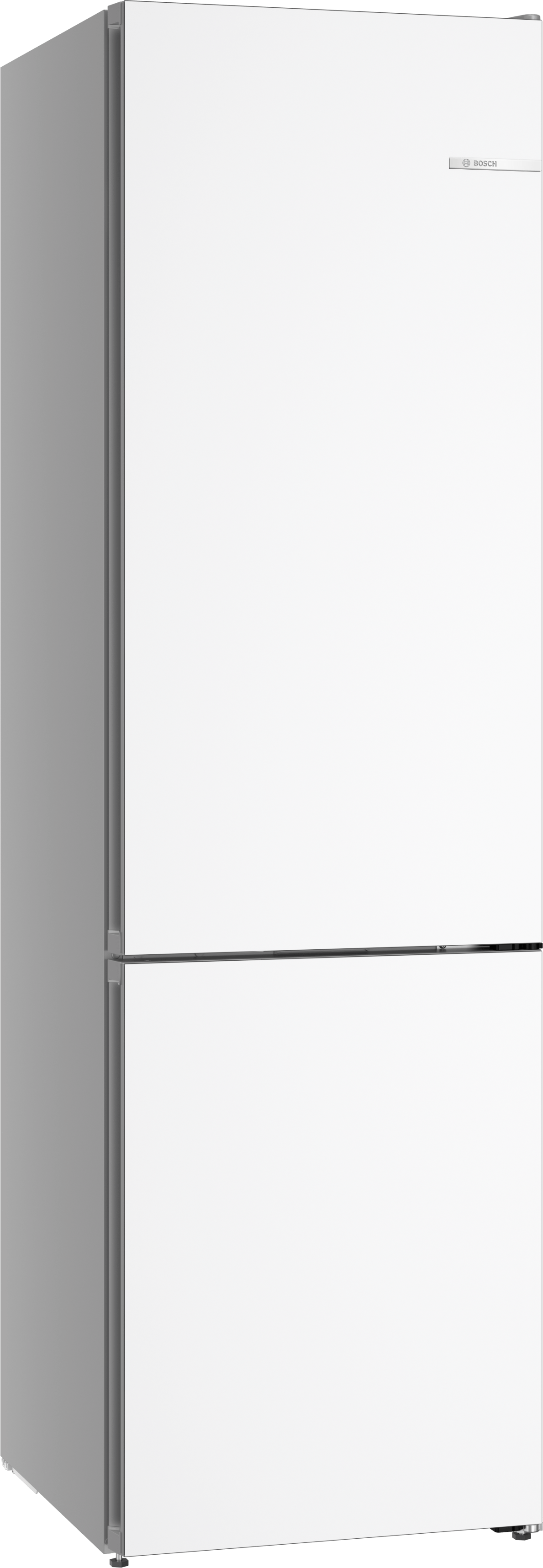 800 Series Free-standing fridge-freezer with freezer at bottom, glass door 24" White, Total No Frost