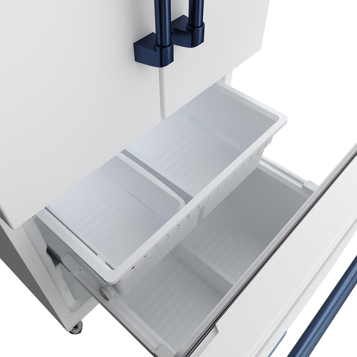 30 Inch French Door Counter Depth Refrigerator With Ice Maker - White/blue Gordon Ramsay Series