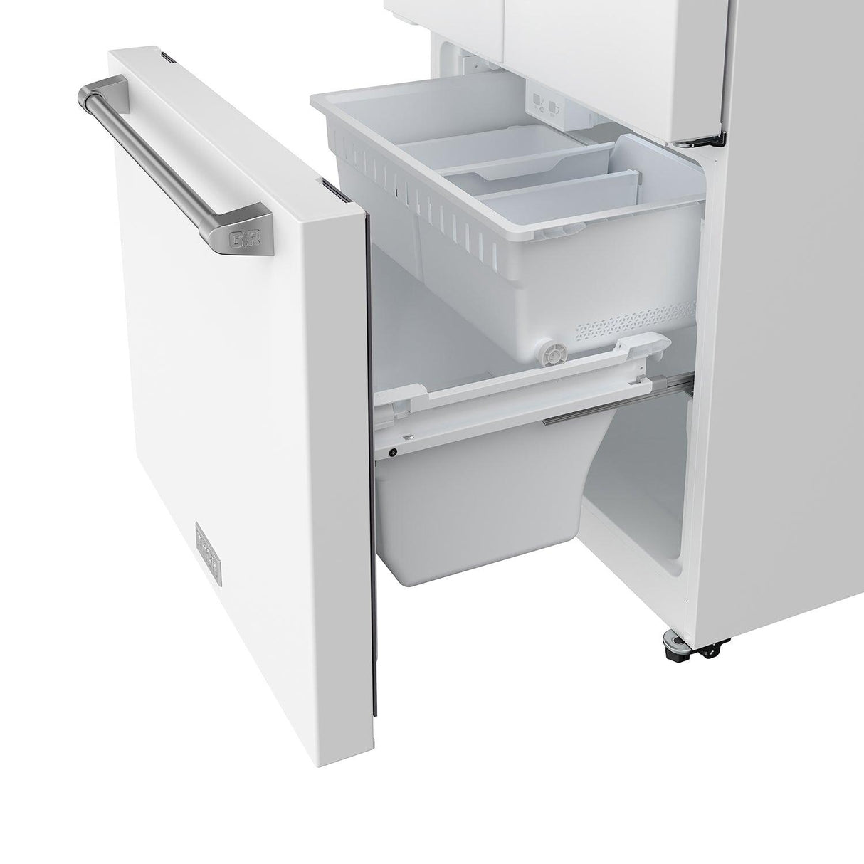 30 Inch Collection French Door Counter Depth Refrigerator With Ice Maker - White Gordon Ramsay Series