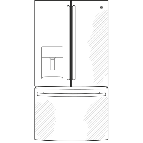 GE® ENERGY STAR® 23.7 Cu. Ft. French-Door Refrigerator
