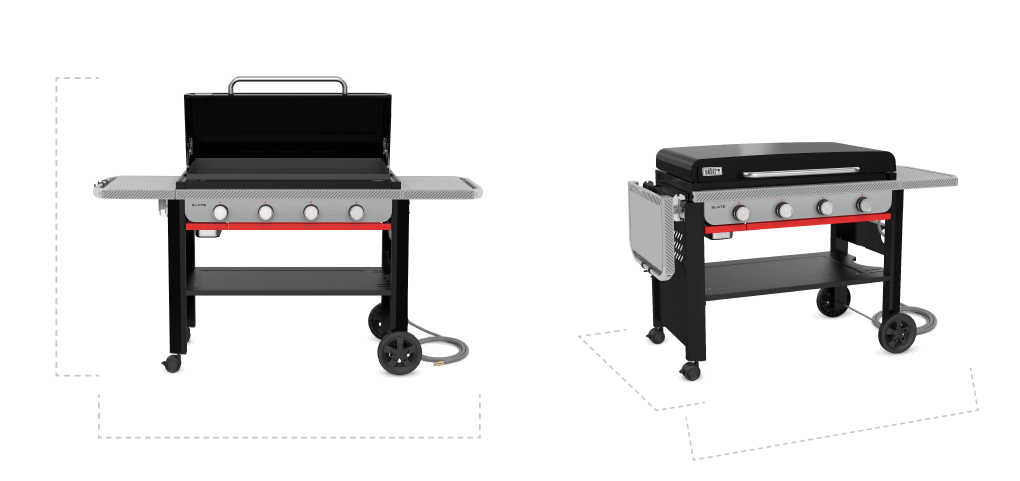 Slate® 36 Rust-Resistant Griddle (Natural Gas) - Black
