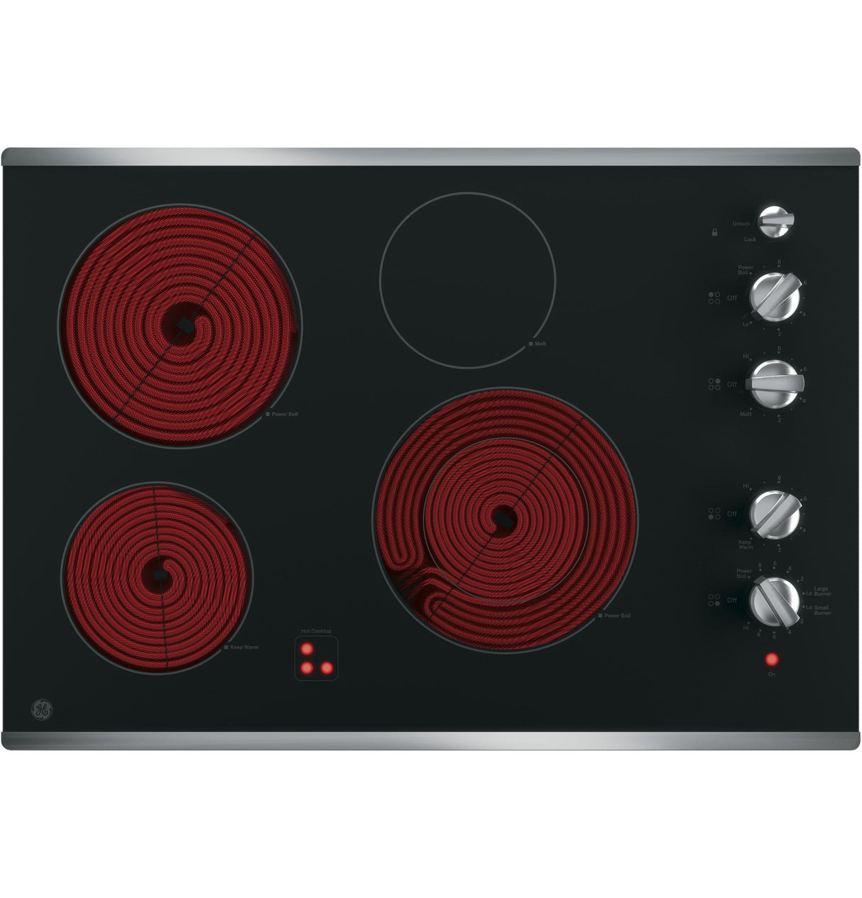 GE® 30" Built-In Knob Control Electric Cooktop