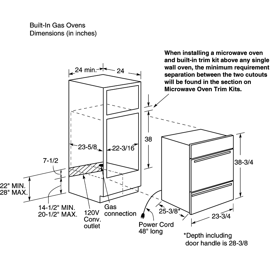 GE® 24" Built-In Gas Oven