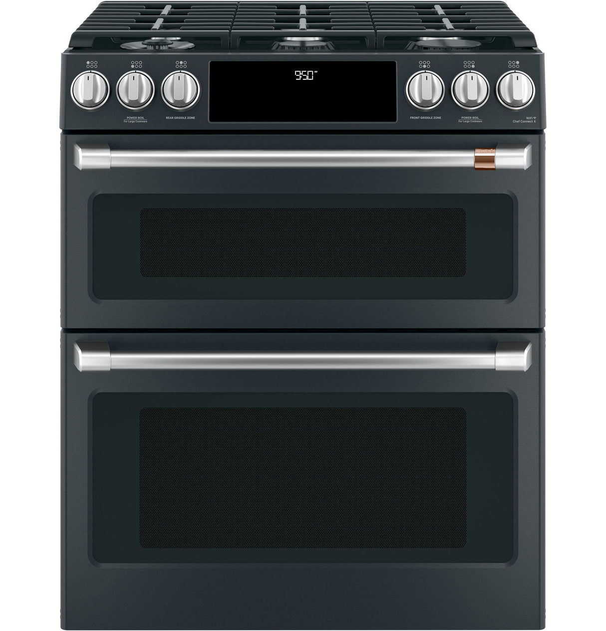 Café™ 30" Smart Slide-In, Front-Control, Dual-Fuel, Double-Oven Range with Convection