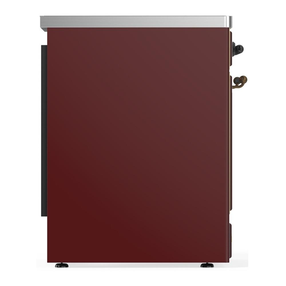 ILVE UMIB30NR3BUB Majestic III 30 inch Induction Range with 4 Elements, 4 cu. ft. Oven Capacity (Triple Glass Door, Burgundy, Burnished)