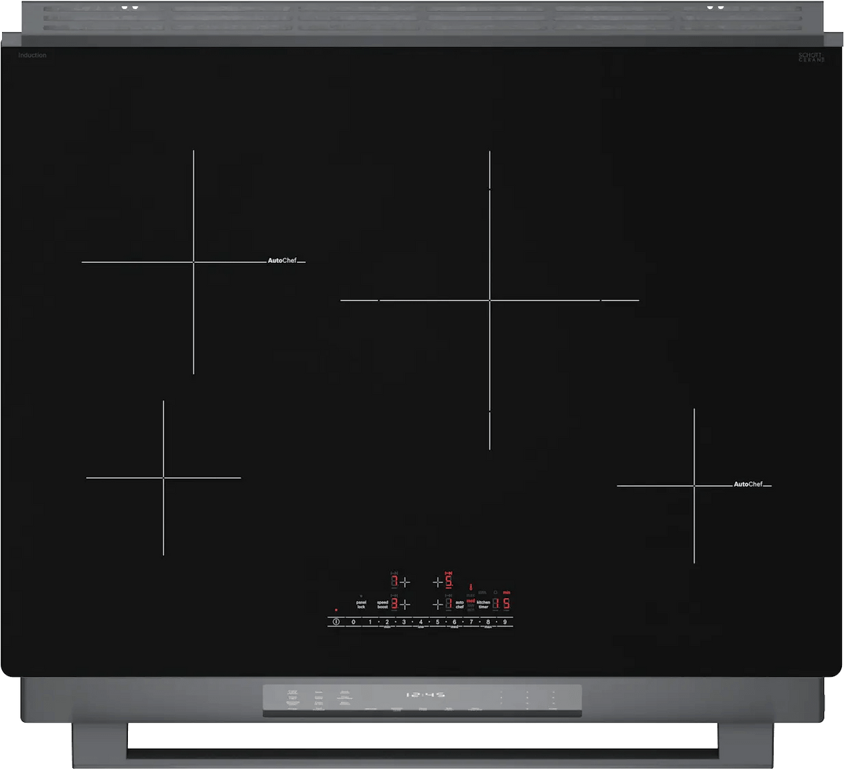 800 Series Induction Slide-in Range 30" Black Stainless Steel