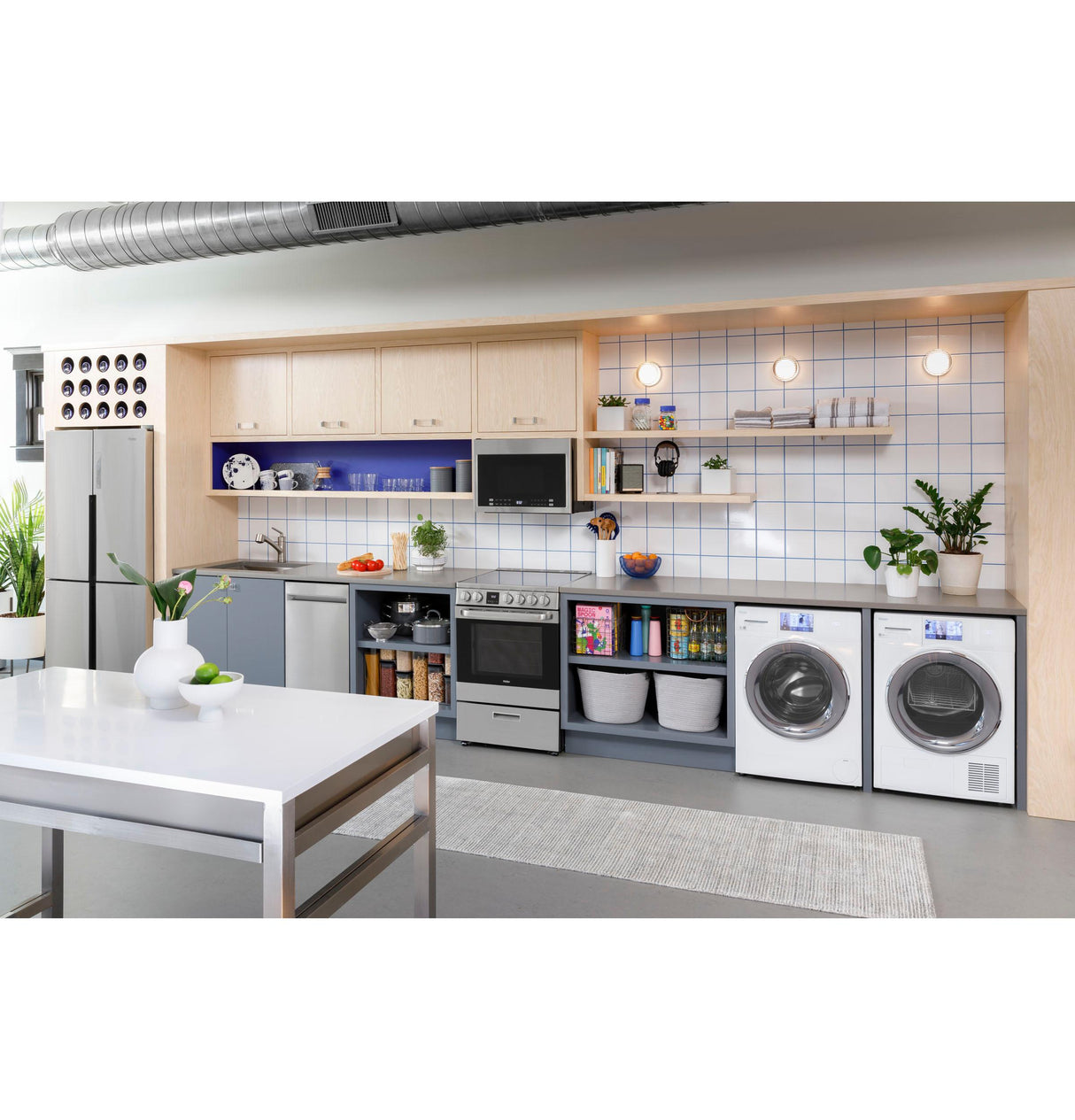 Haier ENERGY STAR® 4.1 cu.ft. Capacity Smart 24" Ventless Condenser Frontload Electric Dryer with Stainless Steel Basket