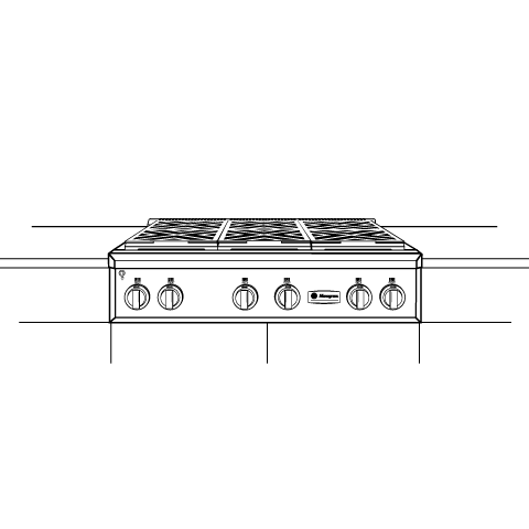 Monogram 36" Professional Gas Rangetop with 6 Burners (Natural Gas)