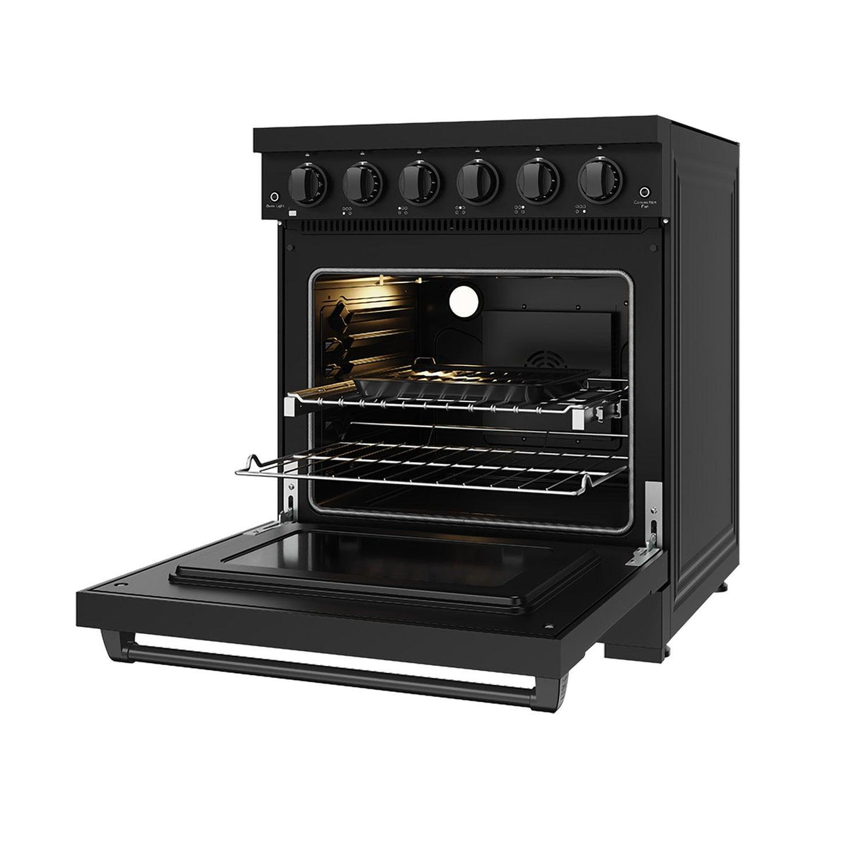 30 Inch Professional Electric Range With Precision Knob Control In Black Gordon Ramsay Series