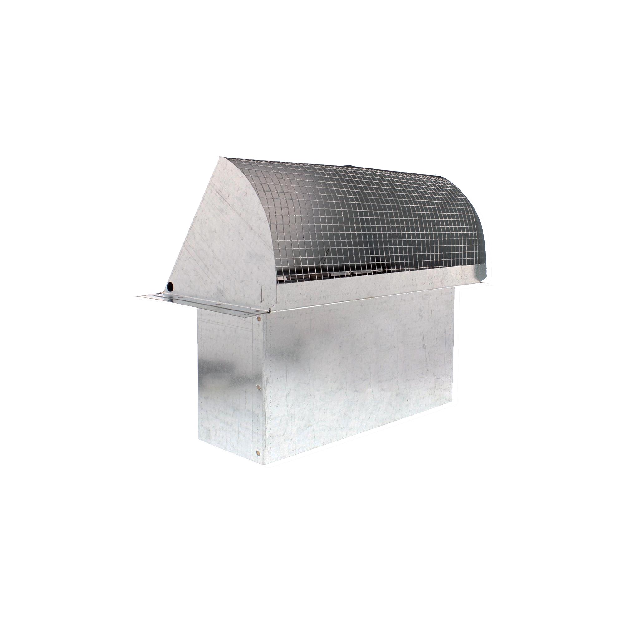 3-1/4"x10" exhaust cap w/damper & bird screen