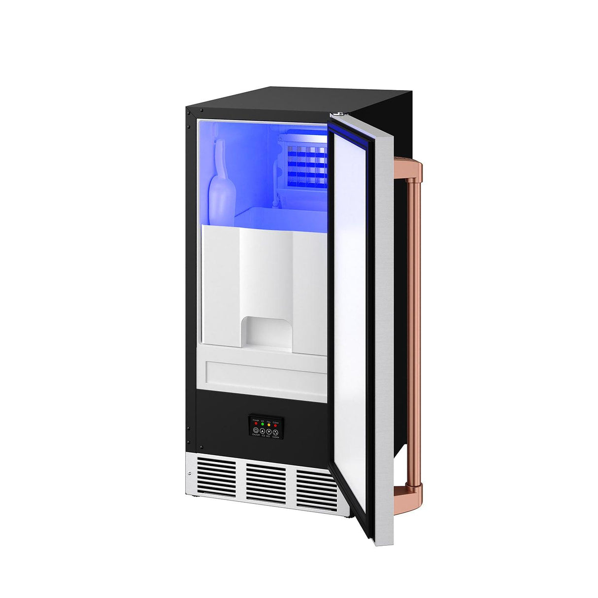 15 Inch Undercounter Built-in/freestanding Ice Maker In Stainless Steel/rose Gold Gordon Ramsay Series