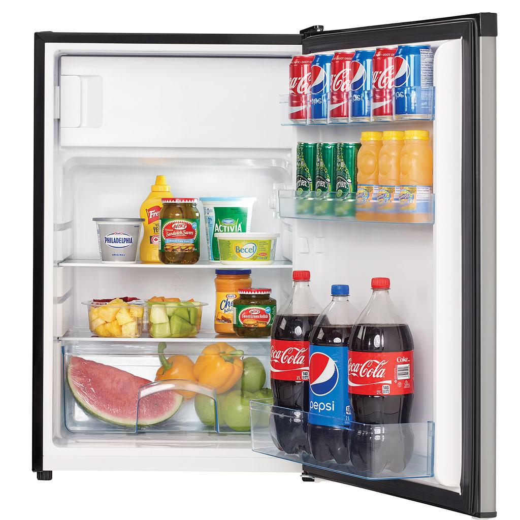 Danby 4.5 cu. ft. Compact Fridge with True Freezer in Stainless Steel Look