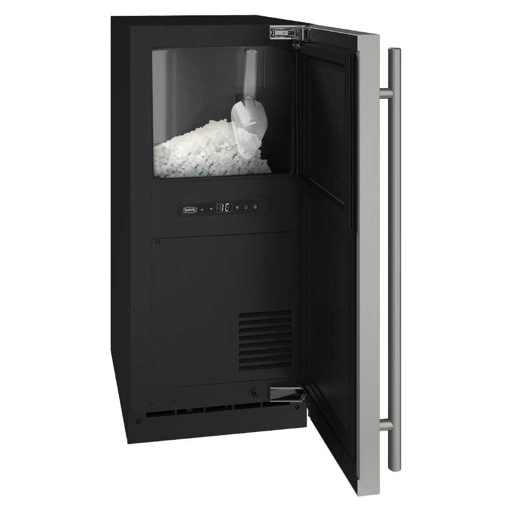 15-In Classic Built-In Nugget Ice Machine with Door Style - Stainless Steel, Pump - Yes