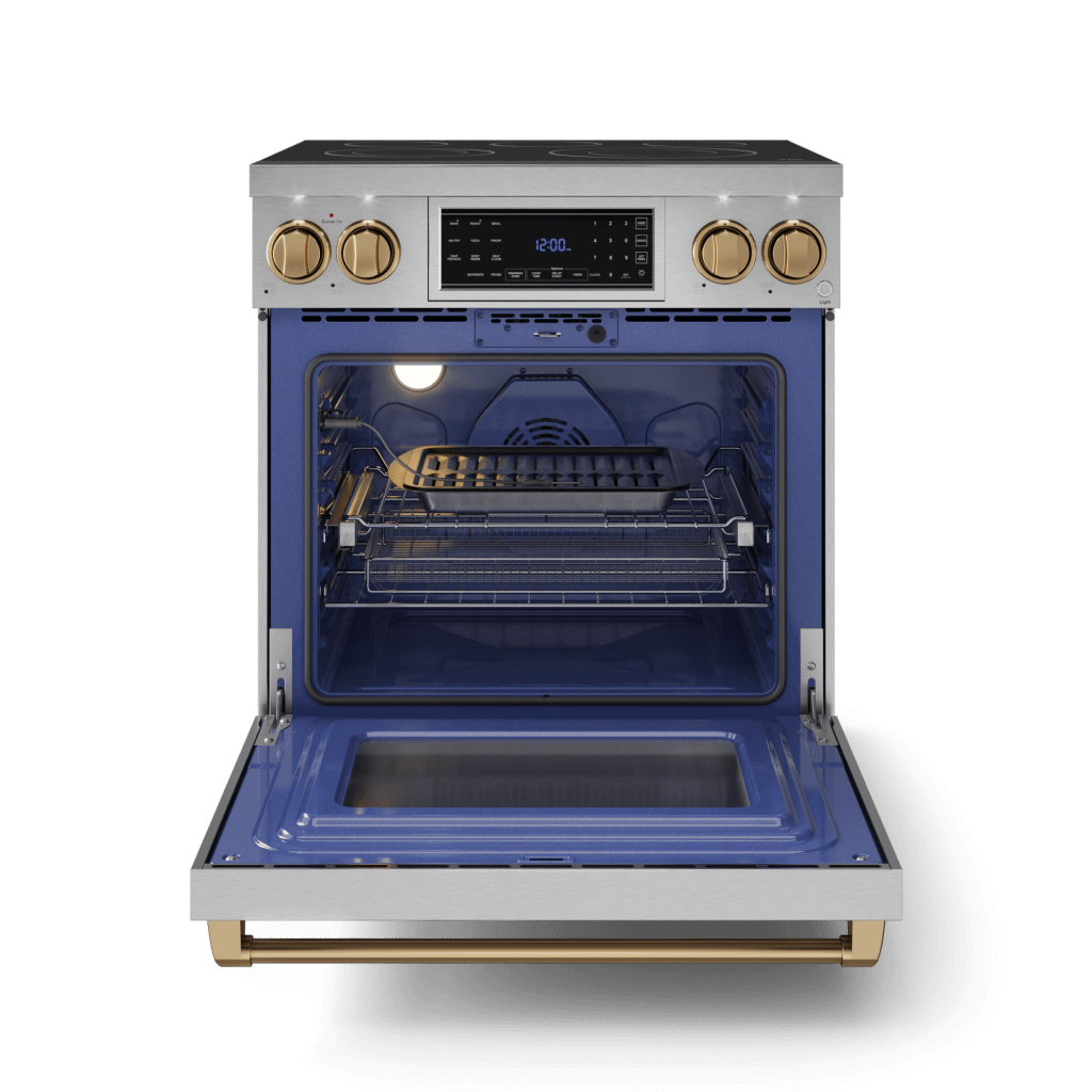 30 Inch Professional Electric Range With Tilt Panel Touch Control In Stainless Steel/bronze Gordon Ramsay Series