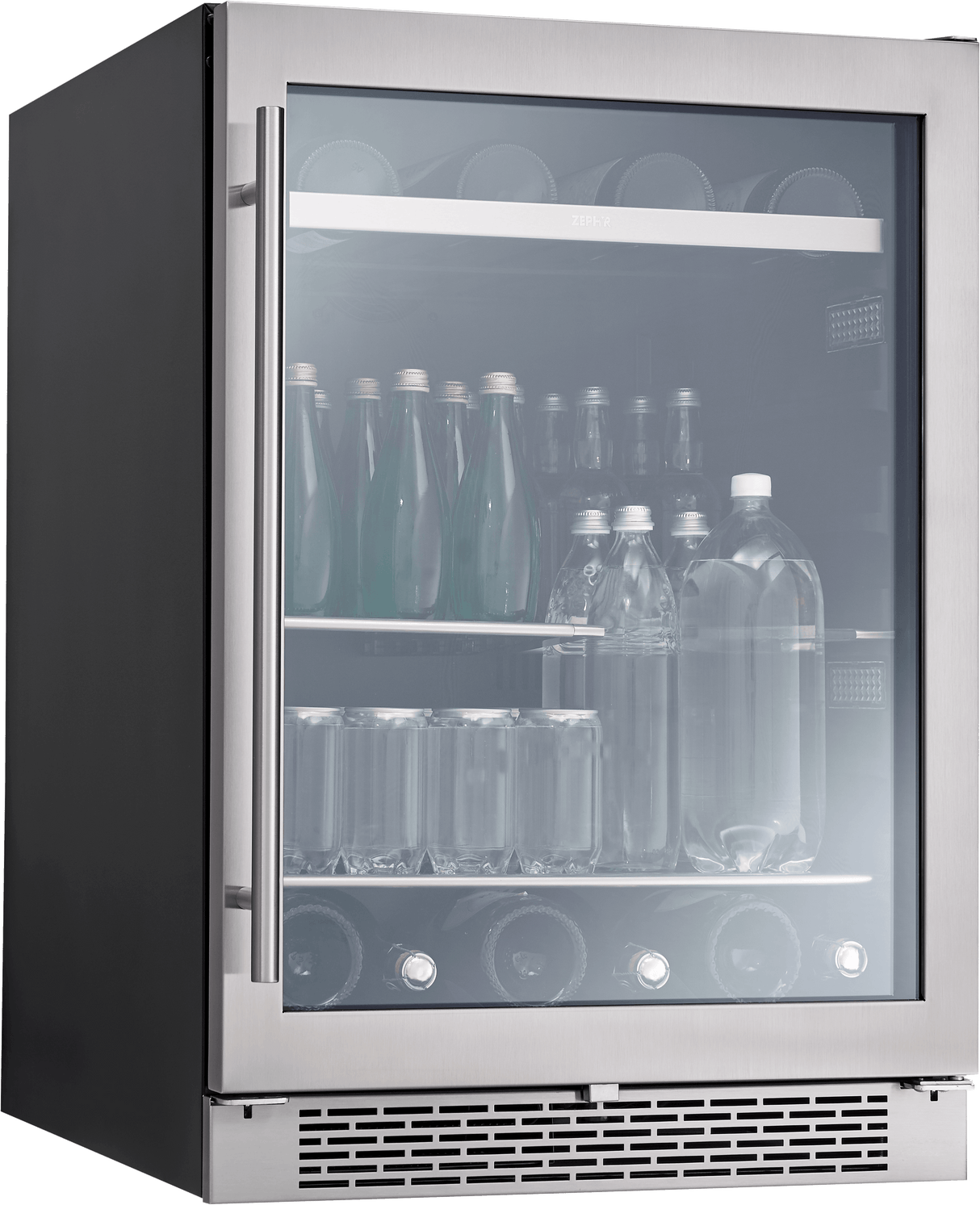 Presrv Beverage Cooler, 24in Under Cabinet, SS+Glass, Reverse Door, 1 Zone