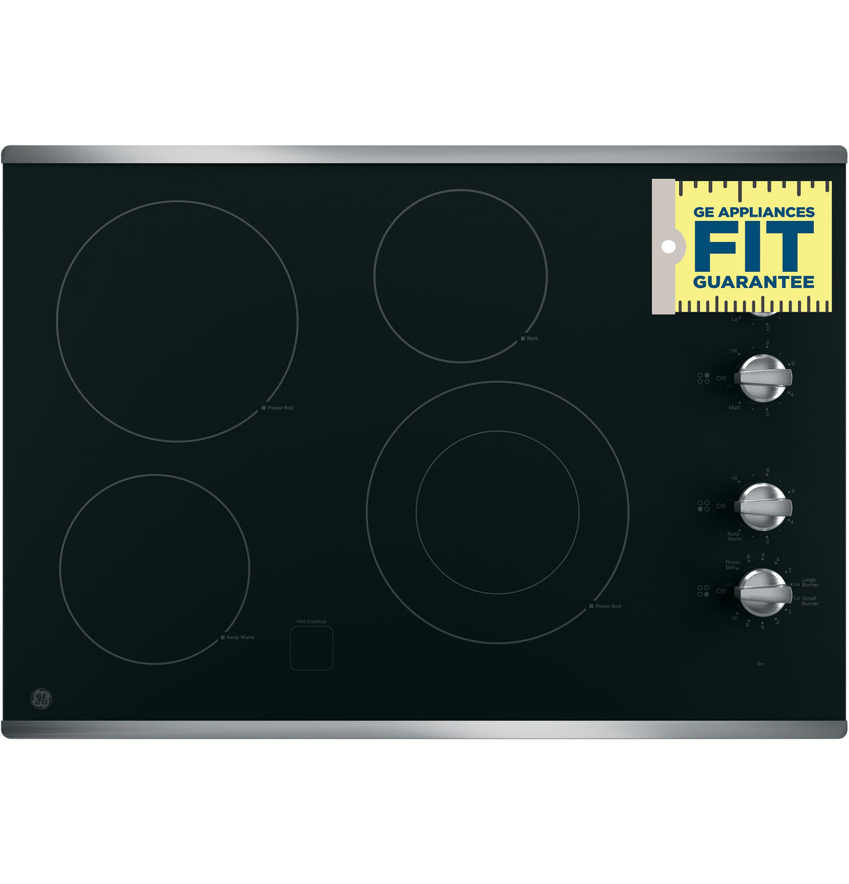 GE® 30" Built-In Knob Control Electric Cooktop