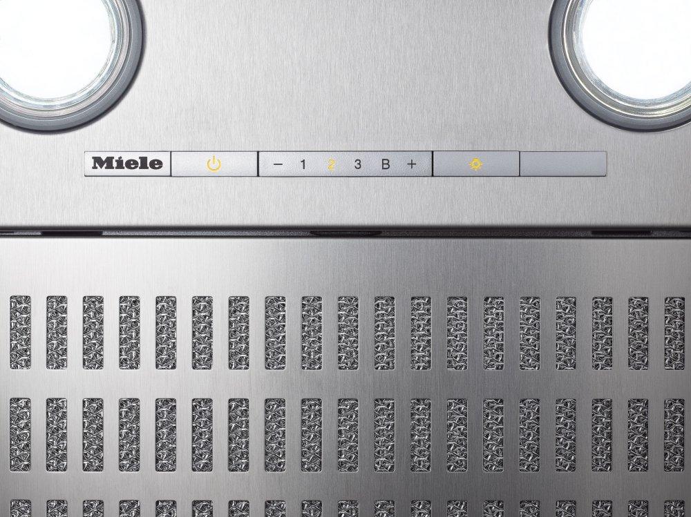 DA 2390 Stainless steel - Insert ventilation hood with energy-efficient LED lighting and backlit controls for easy use.