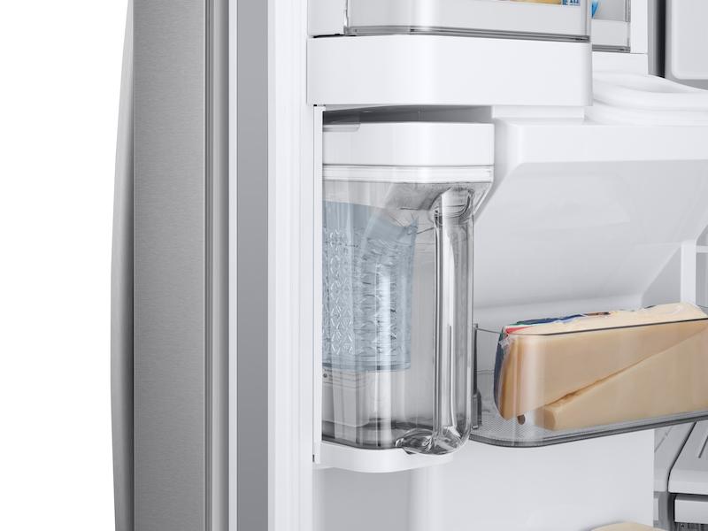 23 cu. ft. Counter Depth 3-Door French Door Food Showcase Refrigerator in Stainless Steel