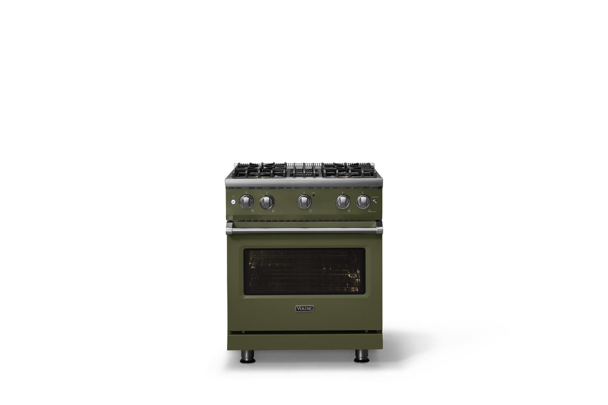 30"W. Sealed Burner Gas Range (Finish: Martini, Trim: Polished Chrome, Fuel: Natural Gas)