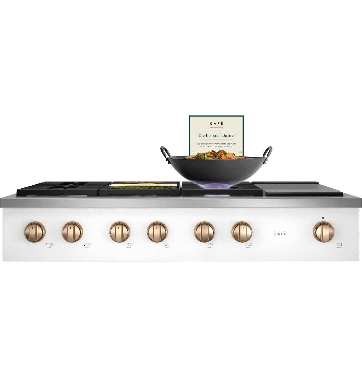 Café™ 48" Commercial-Style Gas Rangetop with 6 Burners and Integrated Griddle (Natural Gas)
