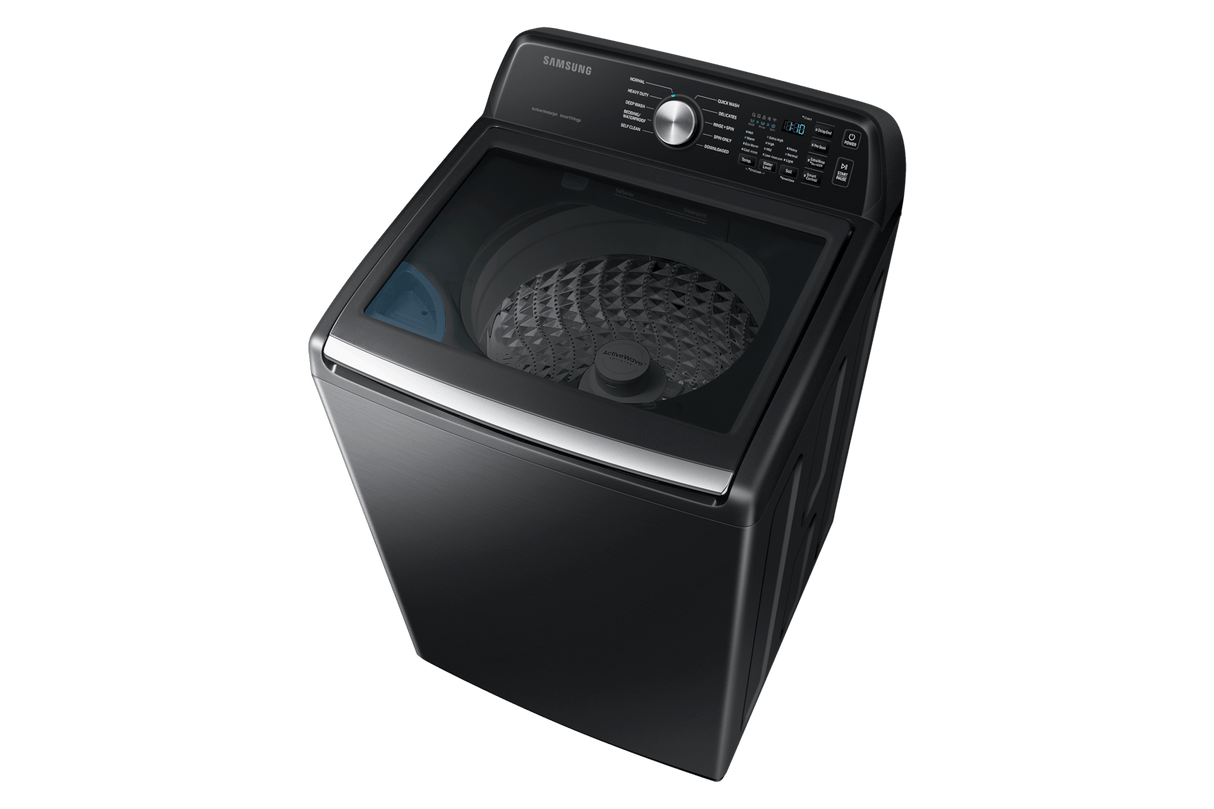 4.6 cu. ft. Large Capacity Smart Top Load Washer with ActiveWave™ Agitator and Active WaterJet in Brushed Black