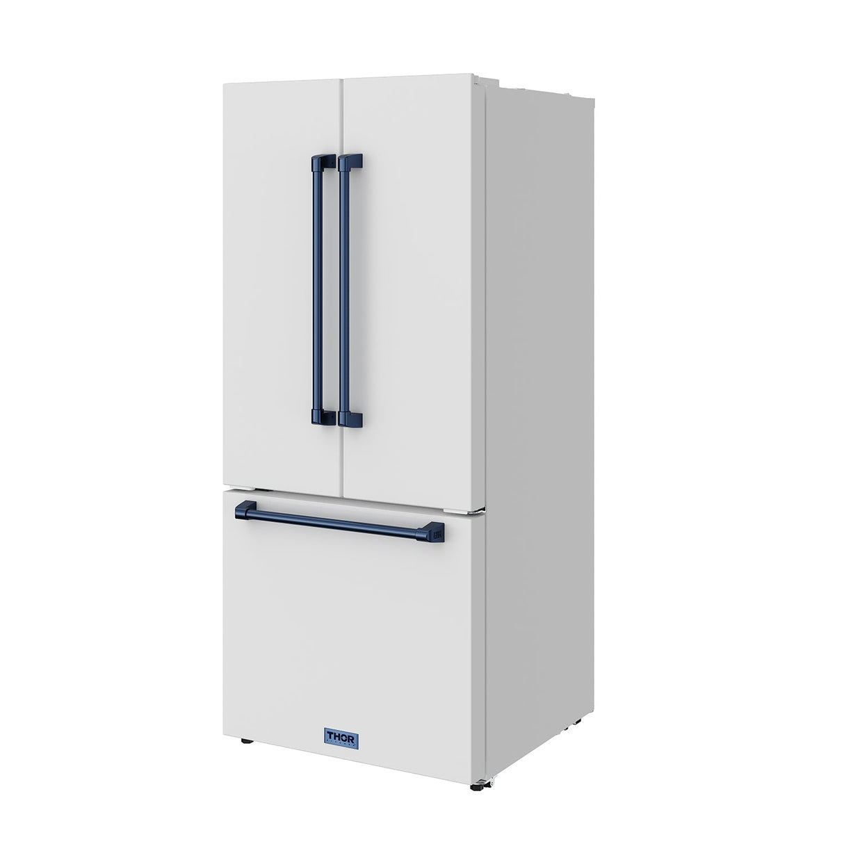 30 Inch French Door Counter Depth Refrigerator With Ice Maker - White/blue Gordon Ramsay Series