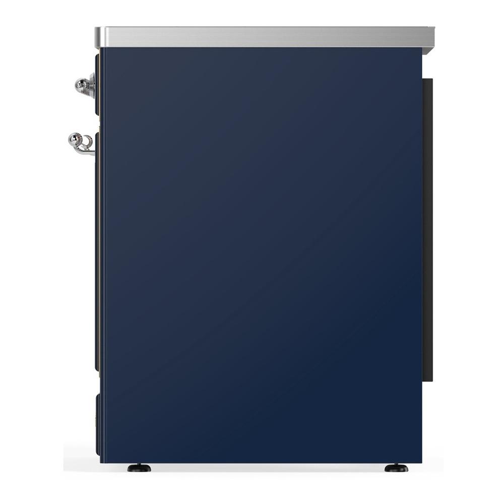 ILVE UMIB30NR3MBC Majestic III 30 inch Induction Range with 4 Elements, 4 cu. ft. Oven Capacity (Triple Glass Door, Midnight Blue, Chrome)