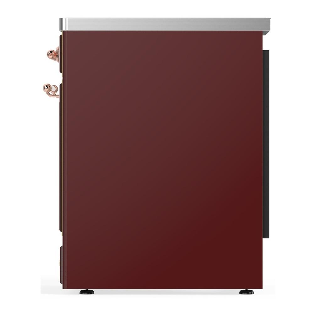 ILVE UMIB30NR3BUP Majestic III 30 inch Induction Range with 4 Elements, 4 cu. ft. Oven Capacity (Triple Glass Door, Burgundy, Copper)