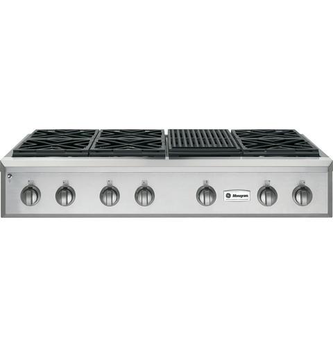 GE Monogram® 48" Professional Gas Rangetop with 6 Burners and Grill (Natural Gas)