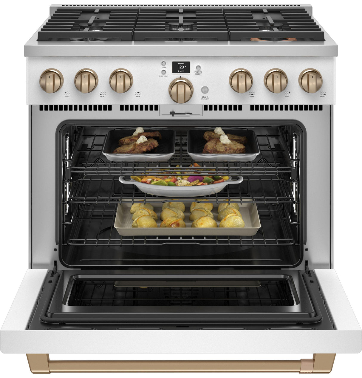 Café™ 36" Smart Dual-Fuel Commercial-Style Range with 6 Burners (Natural Gas)