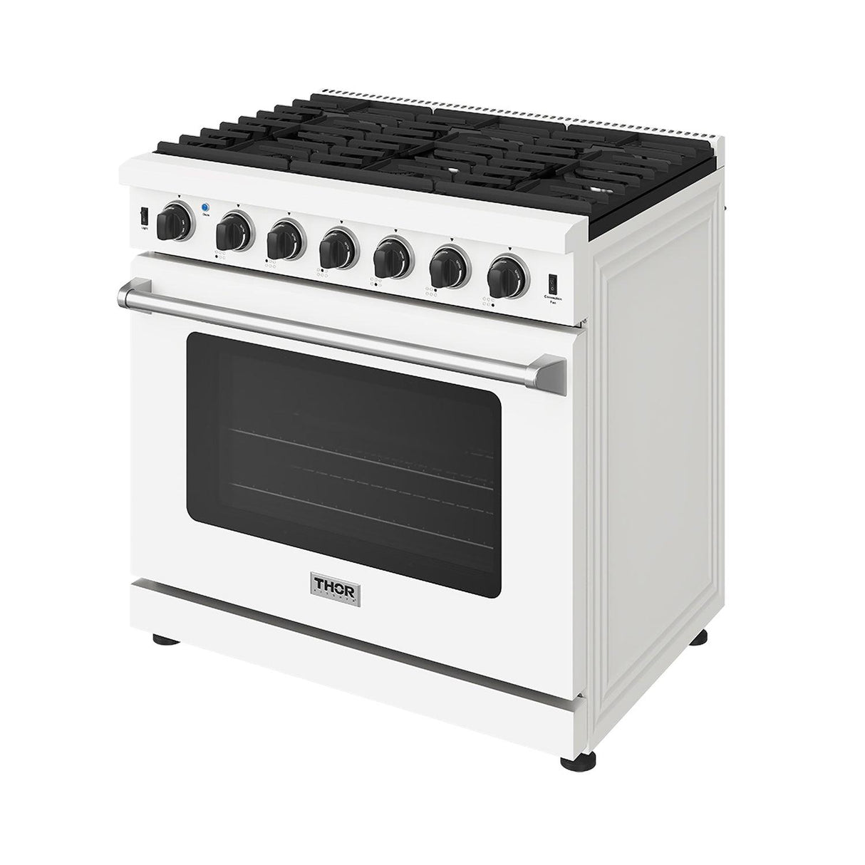 36 Inch Professional Gas Range In White