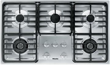 36" 5-Burner KM 3475 G Gas Cooktop - 36" SS Cooktop Linear grate