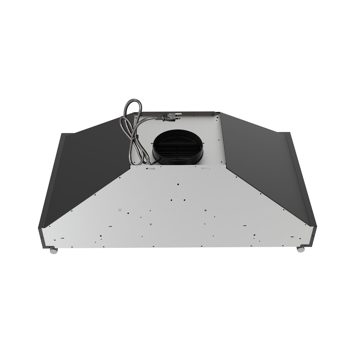 Forno Venezia 36 Inch Wall-Mounted Range Hood in Black with Touch Controls and Baffle Filters
