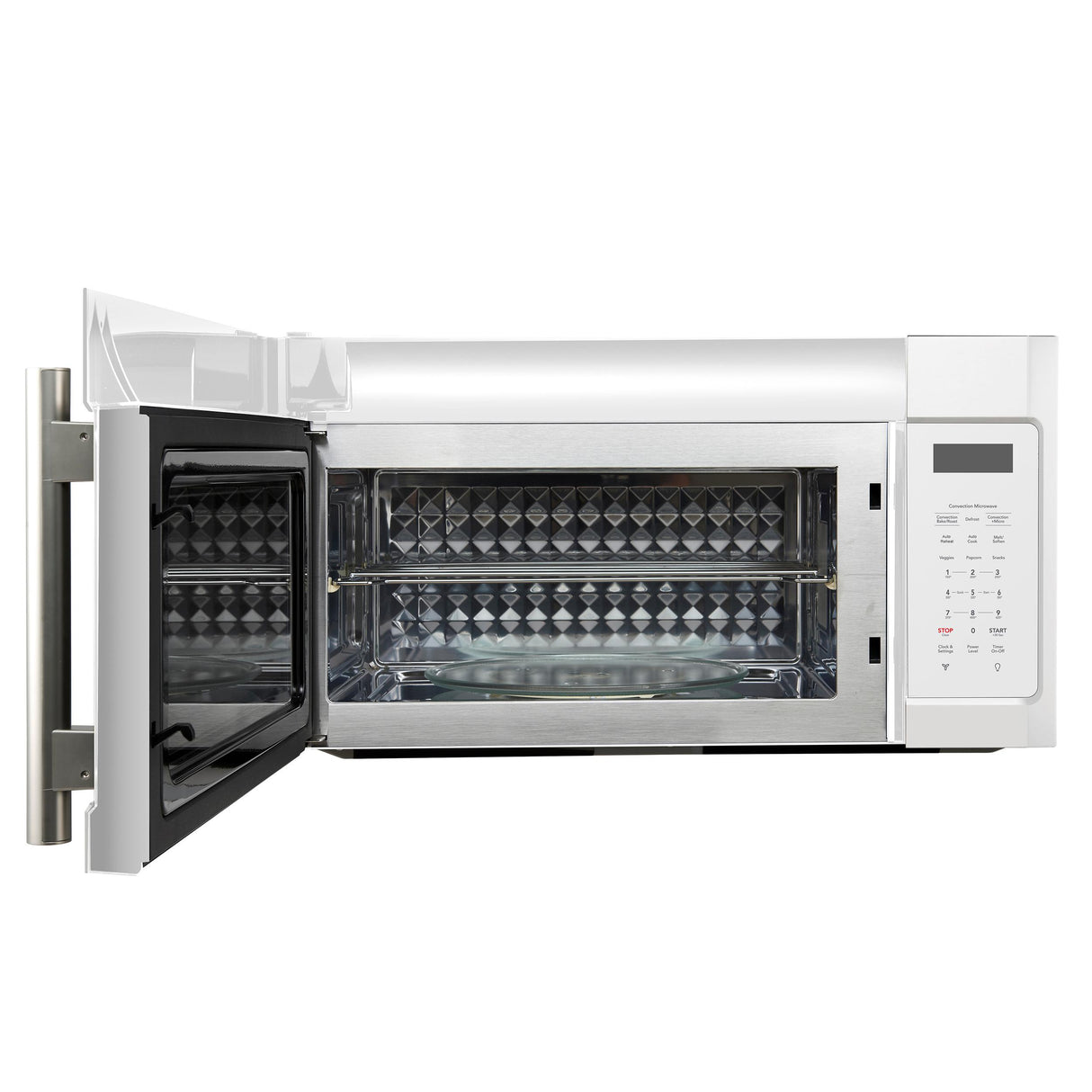 Forno Fornace 30-Inch Over the Range Convection Microwave, White - 1.5 cu.ft, 300 CFM Vent, Touch Control, LED Light
