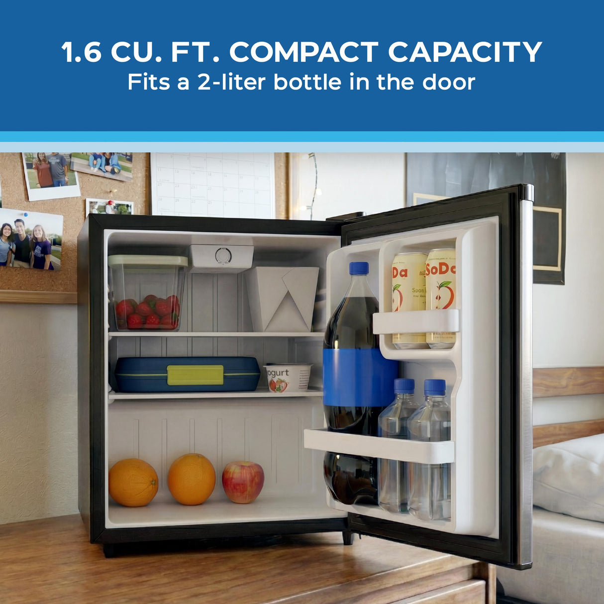 Avanti 1.6 Cu. Ft. Compact Refrigerator with Auto-Defrost, in Stainless (AVAR16F3S)