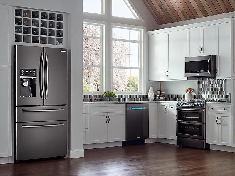 25 cu. ft. 4-Door French Door Refrigerator in Black Stainless Steel