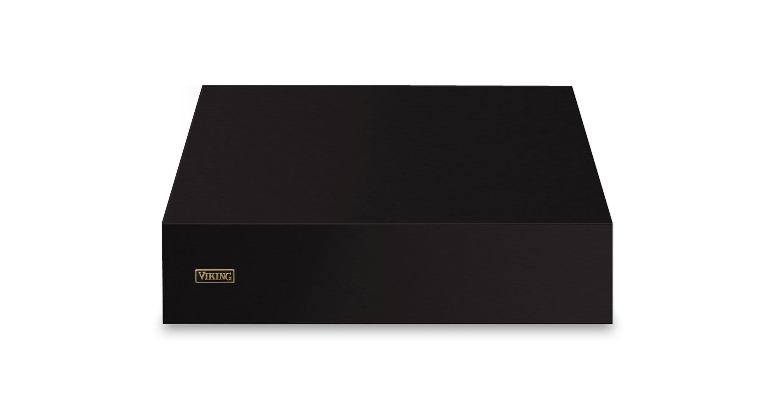 36"W. 18"H. Wall Hood (Finish: Onyx, Trim: Brushed Brass)