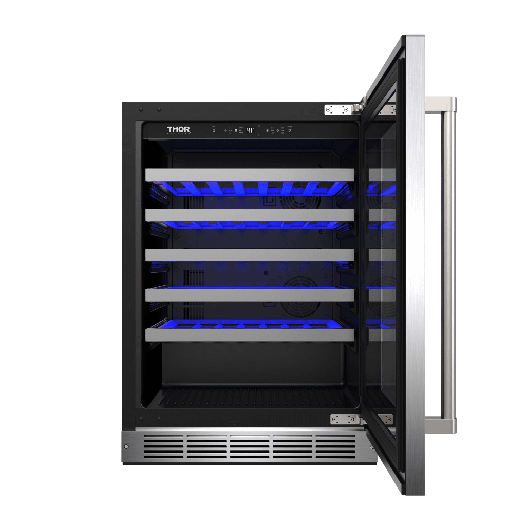 Thor Kitchen 24-inch Single Zone Wine Cooler, 46 Wine Bottle Capacity - Model Twc24us