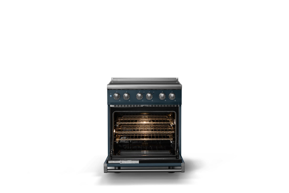 30"W. Induction Range (Finish: Squall, Trim: Polished Chrome)